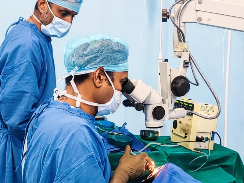 Jaipur Eye Hospital — Cataract Surgery in Progress